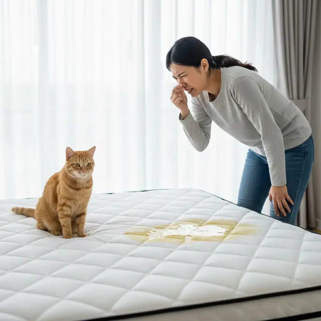 กลิ่นฉี่แมวบนที่นอน กวนใจ หมดกังวลด้วยเคล็ดลับมืออาชีพ!